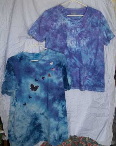 Puple and Mixed Blue Shirts